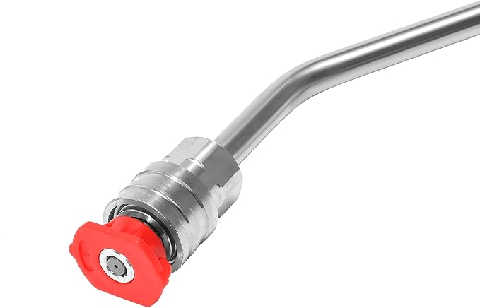 RIDGE WASHER Pressure Washer Extension Wand, 45 Degree Curved Angled Attachment Lance for Undercarriage and Gutter Rod, 1/4 Quick Connect, 15 Inch