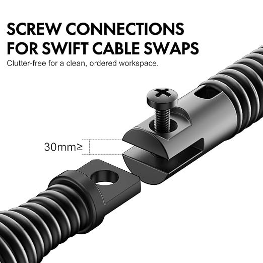 POPULO 100FT Drain Cleaner Replacement Cable – 1/2 Inch Heavy-Duty Solid Core Cable for 2" to 4" Pipes – Compatible with POPULO 100FT Drain Cleaning Machine