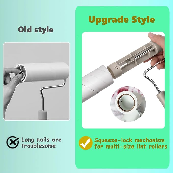 Extra Sticky Large Surface Lint Roller,6.3'' Giant Lint Roller for Pet Hair,5 Rolls 450 Sheets,Long Handle Lint Remover,Easily Remove Carpets, Clothes, Couch and Curtains Dust - Image 5