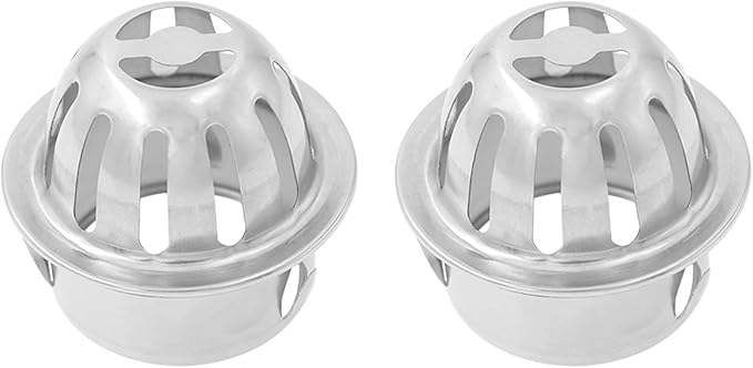 Roof Floor Drain,SAFYY 304 Stainless Steel Roof Drain Dome,Balcony Roof Dome Drain Cover,Yard Outdoor Anti Blocking Strainer,Gardens Gutter Cleaning Tool,Rain Bucket Drainage Parts (2, 50mm/1.97")