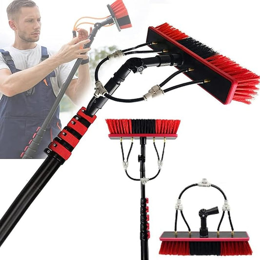 Water Fed Pole Kit,Window Cleaning Water Fed Poles Roof Cleaning Tools,Aluminum Outdoor Window Cleaner Hose,Cleaning Tool for Window Glass Extendable Cleaner Conservatory,3.6m/12FT