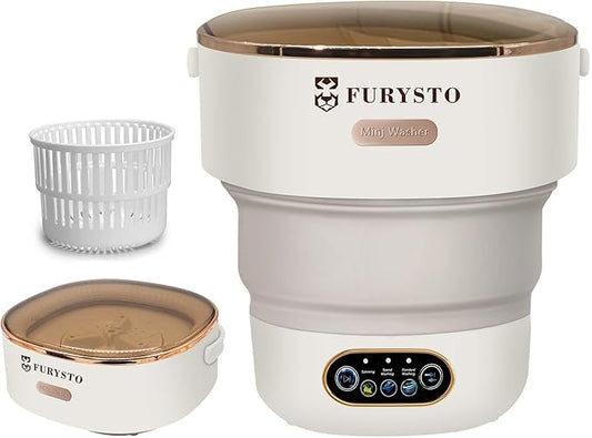 Foldable Portable Washing Machine Upgraded with Spin Basket,16L Mini Laundry Machine,Automatic 3 Cleaning Modes for Underwear/Baby Clothes/Socks,Ideal for Travel,Dorms, Apartments,Hotels,RVs & Camping