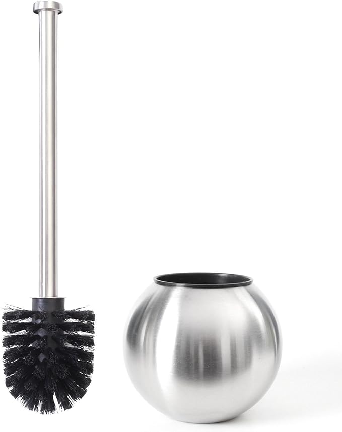 ToiletTree Modern Deluxe Freestanding Bathroom Cleaning Tools (Stainless Steel, Toilet Brush 2 Pack)