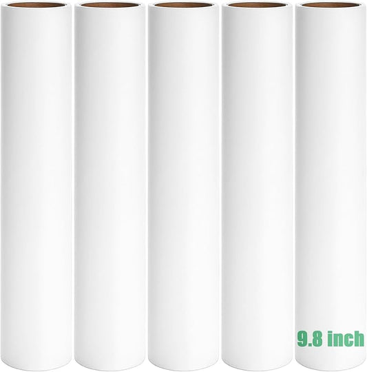 9.8 inch Large Lint Roller Refills Only, 9.8'' Extra-Wide Lint Roller Refill Pack of 5 Rolls Total 300 Sheets for Pet Hair Remover Home Floor Carpet Clothing Sofa Cleaning (9.8'' Wide) by MINGRACE