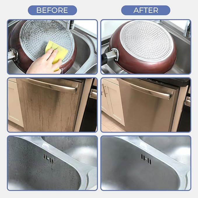 Powerful Kitchen All-purpose Powder Cleaner, 2025 New Super Strong Grease Remover, Instant Kitchen All-Purpose Cleaning Powder, Heavy Kitchens Duty Degreaser Multi-Purpose Cleaning Paste (1, 110g)