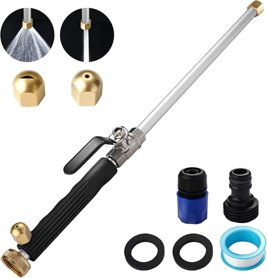 Upgraded Jet Nozzle for Garden Hose with 2 Different Nozzles and Hose Quick ConnectorsWasher Tools with 2 Different Nozzles and Quick Connectors