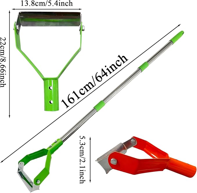 Gardening Hoe | Heavy Duty Loop Long Handle Shovel - Metal Weeder Scraper Gardening Hoe | for Digging Trenching Loosening Hoeing Edging Farm Lawn Backyard Patio Flower Bed