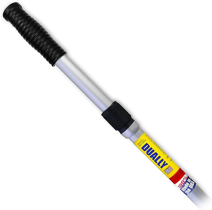 SKIMLITE MANUFACTURING Dually 9016 Telescopic Pool Pole 8-16 Ft Dual Locking Heavy Duty Aluminum Easy Grip Adjustable Telescoping Cleaning Poles with Universal Adapter for Skimmer Brush & Vacuum Head