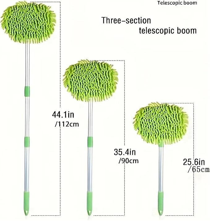 Car Washing Kit 44.1inch (About 112cm) Car Wash Brush Washing Sponge with Long Handle Cleaning, Cleaning Supplies Kit Outdoor Use (Color : 2 Replacement Head), HUIM SHSE3 STORE-1