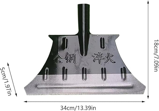 Snow Shovel - 13.3 Inch Portable Flat Ice Chopper and Scraper, Compact and Easy to Handle, Heavy Duty Tool for Driveway, Walkway, Garden, Outdoor Cleaning, Floor, Grass, Snow, Ice Removal