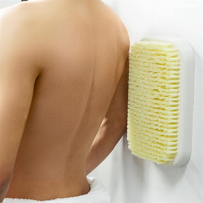 Dry Brushing Massage Bath Brushes Body Back Rubbing Brush Back Exfoliating Stain Removal Scrub Wall Mounted Bathroom Body Wash Cleaning Tool