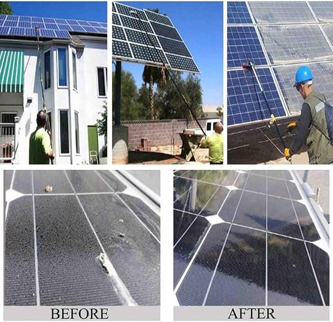 Photovoltaic Panel Cleaning Window Clean 5-12M Water Fed Telescopic Brush Extendable Cleaner Conservatory Roof Cleaning Tools 12M Rod 30Cm Brush Head,12M,50Cm Brush Head,6m,50cm Brush Head