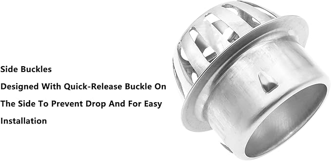 Roof Floor Drain,SAFYY 304 Stainless Steel Roof Drain Dome,Balcony Roof Dome Drain Cover,Yard Outdoor Anti Blocking Strainer,Gardens Gutter Cleaning Tool,Rain Bucket Drainage Parts (2, 90mm/3.5")