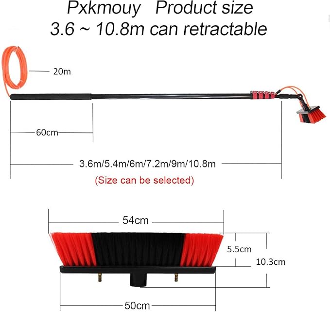 9m/30ft Window Cleaning Equipment Photovoltaic Panel Cleaning Extendable Cleaner Conservatory Roof Cleaning Tools,Suitable for Cleaner Conservatory Roof Photovoltaic Pane