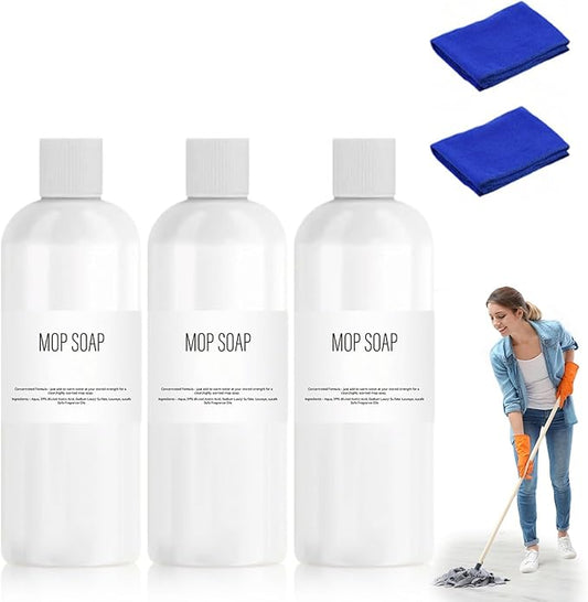 2026 New Mop Soap Brazilian Waves, Highly Scented Brazilian Waves Mop Soaps for Floor Cleaning, Luxury Mop Soap For Floor Cleaning, Multisurface Bathroom and Kitchen Cleaner Supplies (3Pcs)