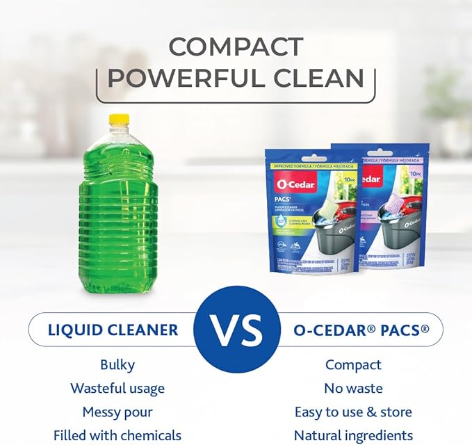 O-Cedar Floor Cleaning 40ct Pacs with Citrus Scent 10ct (2-Packs) and Lavender Scent 10ct (2-Packs)