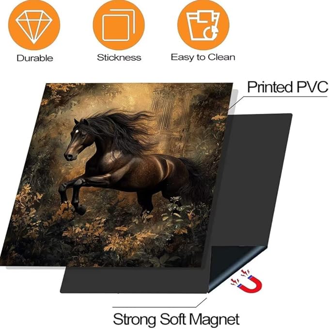 Black Horse Kitchen Decor Dishwasher Magnet Cover Decal, Rustic Magnetic Dish Washer Panel Door Vinyl Sticker, Refrigerator Magnets,Easy to Clean, 23 x 26 inch