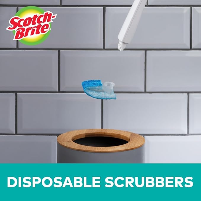Scotch-Brite Disposable Toilet Scrubber Refills, Removes Rust & Hard Water Stains, 12 Count,(Pack of 8)