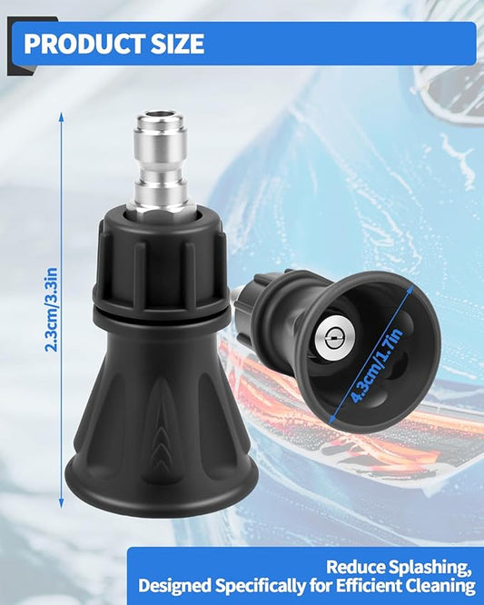 40 Degree Pressure Washer Nozzle - Stainless Steel, Pressure Washer Nozzles Guard, 1/4" Quick Connect, High-Efficiency Pressure Washer Nozzle Tips with Rubber Guard (4.0 Orifice)