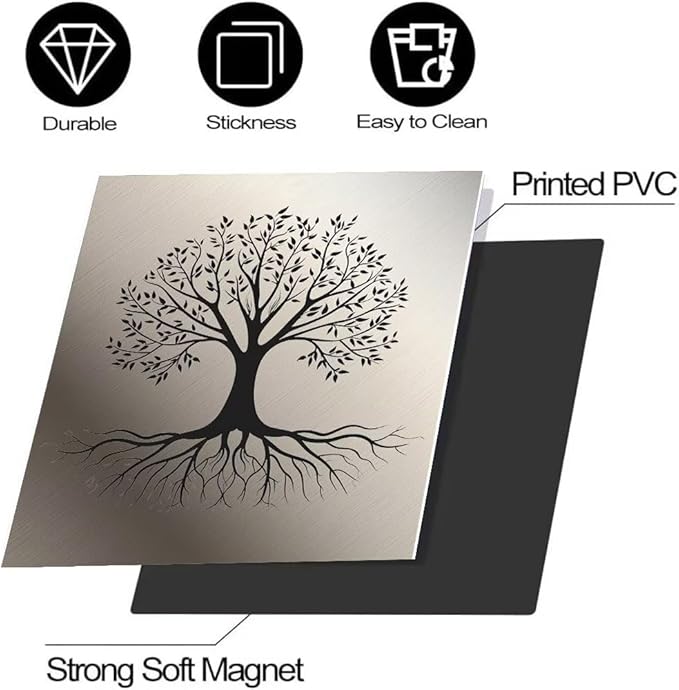 Dishwasher Magnet Cover Sticker,Stainless Steel Style Background Tree Pattern Fridge Door Cover Magnetic,Refrigerator Magnets Art Skin Panel Decal,Home Decor Decal,Vinyl Sticker,23W x 26H inchs