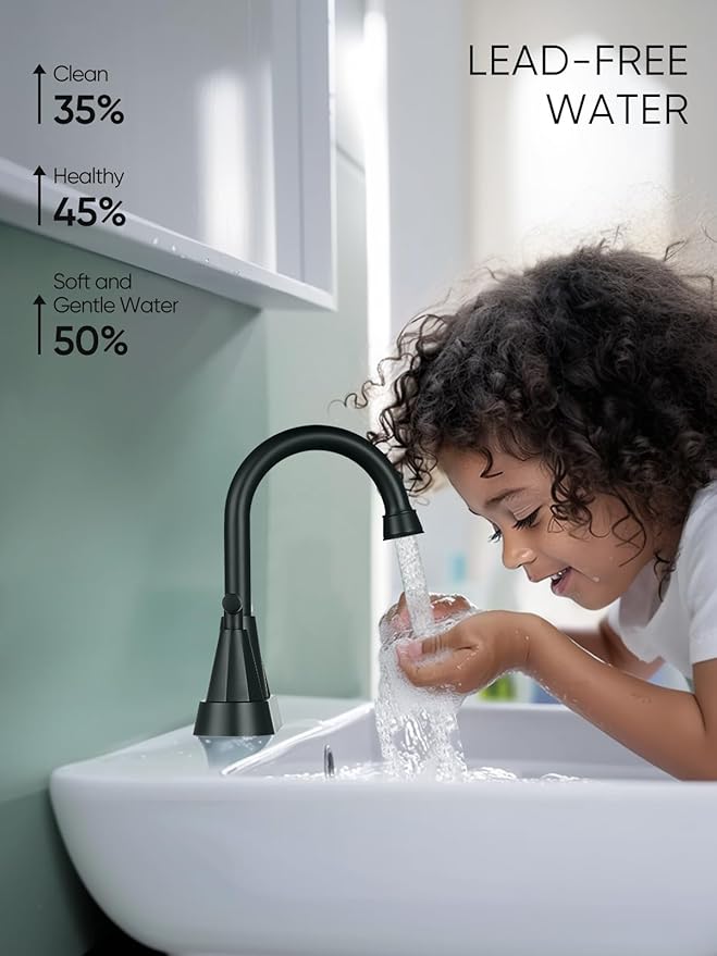 Cobbe Bathroom Faucets for Sink 3 Hole, 4 Inch with Pop Up Drain and 2 Supply Hoses, 2 Handle Centerset Bathroom Faucet for Sink Vanity, Midnight Black Matte, 2 Pack