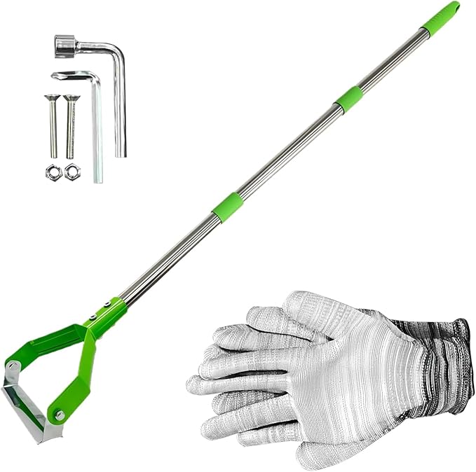 Gardening Hoe | Heavy Duty Loop Long Handle Shovel - Metal Weeder Scraper Gardening Hoe | for Digging Trenching Loosening Hoeing Edging Farm Lawn Backyard Patio Flower Bed