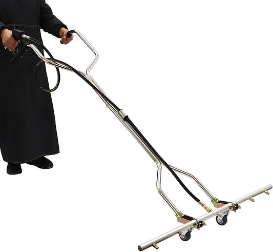 39” Professional Power Washer Broom Attachment,7 Hole Pressure Washer Water Broom with 2 Handles,Surface Clean Tool for Driveways, Sidewalks, Patios