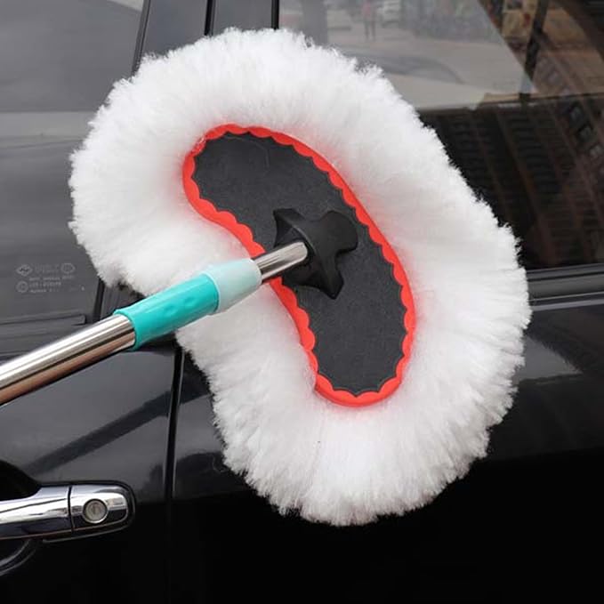Car Wash Brush Soft Dust Removal Wash Mop Cleaning Tool with Telescopic Handle Car Wash Brush Mop Cleaning Tool with Long Handle Kit Car Mop Brush for Cars RV Truck
