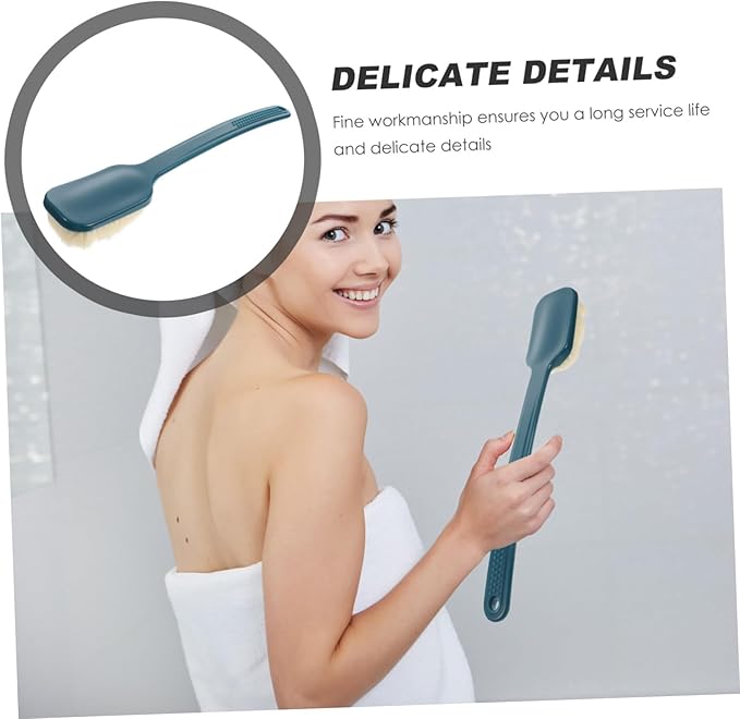 balacoo 3pcs Practical Bath Brush Handle Soft Bristles Shower Scrubber for Gentle Exfoliation for Body and Back Convenient Cleaning Tool for Men Women Design