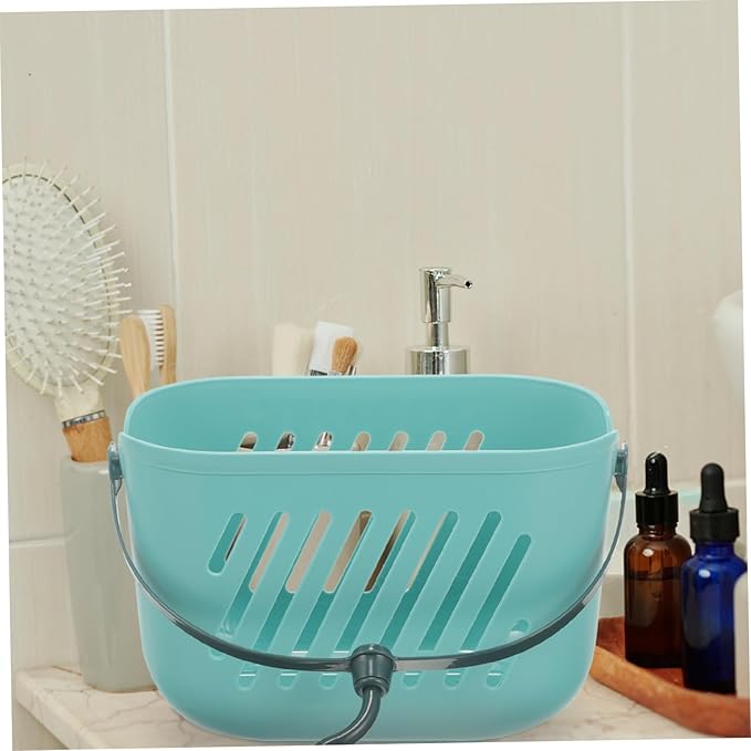 PRETYZOOM Hanging Shower Basket Portable Cleaning Supply Basket Plastic Bathroom Organizer over Toilet Storage for Shampoo Conditioner Loofahs Bath Accessories
