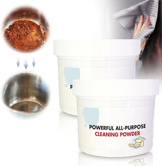 Powerful Kitchen All-purpose Powder Cleaner, 2025 New Super Strong Grease Remover, Instant Kitchen All-Purpose Cleaning Powder, Heavy Kitchens Duty Degreaser Multi-Purpose Cleaning Paste (2, 250g)