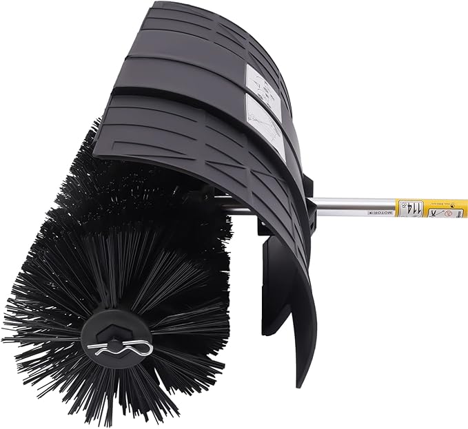 Gas Handheld Sweeper,Outdoor Hand Held Gas Power Broom,52cc 2Stroke Gasoline Power Broom Walk Behind Sweeper Cleaning Driveway Tools High Performance Cleaner (F)