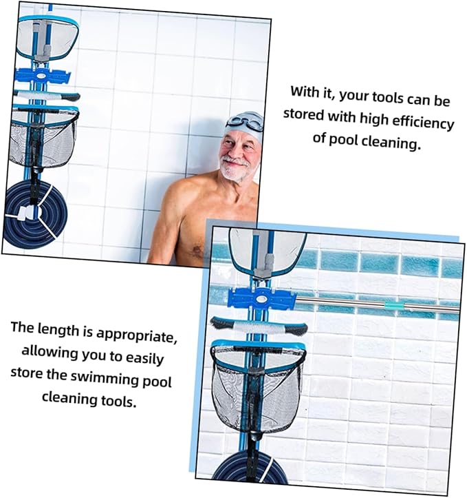 BESPORTBLE 1set Pool Cleaning Tool Rack Storage Hanger for Swimming Pool Accessories Easy Installation Random Color