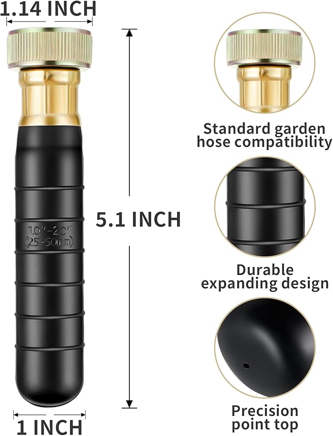 GlückMarine Small Drain Cleaning Bladder fits 1 to 2 Inch Drain Pipes unclogs Stubborn Blockages in Kitchen Sink Bathtub Main Drain and Sewer Line with Water Power