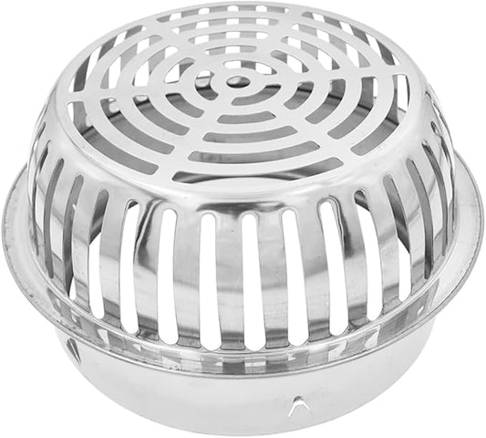 Roof Floor Drain,SAFYY 304 Stainless Steel Roof Drain Dome,Balcony Roof Dome Drain Cover,Yard Outdoor Anti Blocking Strainer,Gardens Gutter Cleaning Tool,Rain Bucket Drainage Parts (1, 160mm/6.3")