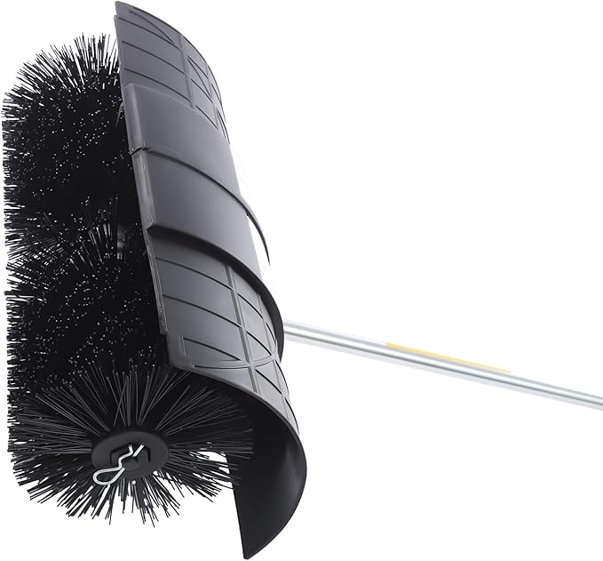 Gas Handheld Sweeper, 4-Stroke Gas Power Walk Behind Sweeper, Portable Handheld Sweeper, Artificial Grass Power Brush Lawn Sweeper Cleaner Tools for Sweeping Driveway Grass Patio Snow Clean, 1000W