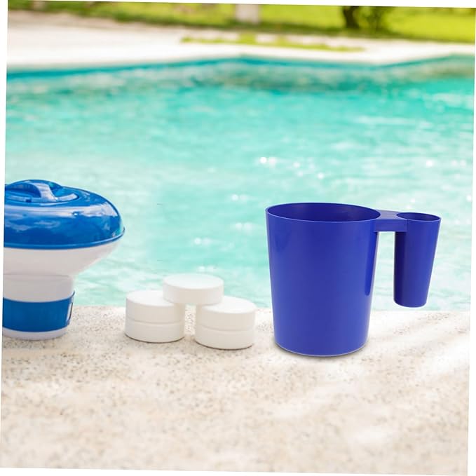 POPETPOP 2pcs Pool Cleaning Scoop Ergonomic Handle Plastic Design for Easy Debris Removal Essential Pool Accessory for Maintenance and Chemical Measurement