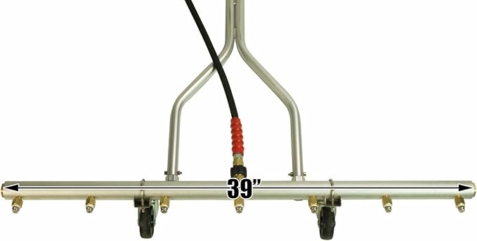 Erie Tools 39" Surface Cleaner Water Broom for Hot and Cold Water Pressure Washer 7 Nozzles Gun Wand Hose Coupler