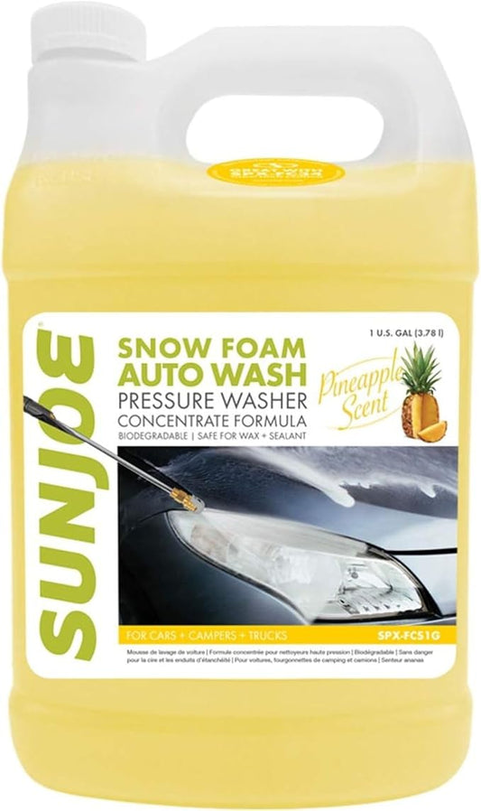 Sun Joe SPX-FCS1G Snow-Foam Pressure Washer Car-Wash Soap, 1 Gallon, Pineapple Scent