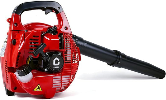 28 CC Gas Leaf Blower, 490 CFM 280 MPH, 1.1-HP 2-Stroke, Handheld Gas Powered Leaf Blower, Lightweight, Powerful Clearing Performance for Lawn Care, Driveway Cleaning and Light Snow Removal