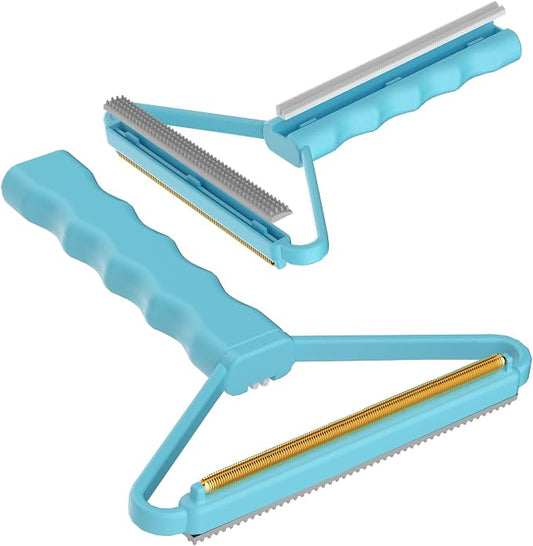 Lint Remover, Pet Hair Remover, Carpet Rake for Dog Cat Fur Removal 1 PCS | Dual Use Lint Brush & Shaver, Pet Hair Removal Tool, Cleans Car Mat Couch Pet Bed Furniture Rug, Removes Pet Fur Quickly by BSIWWO