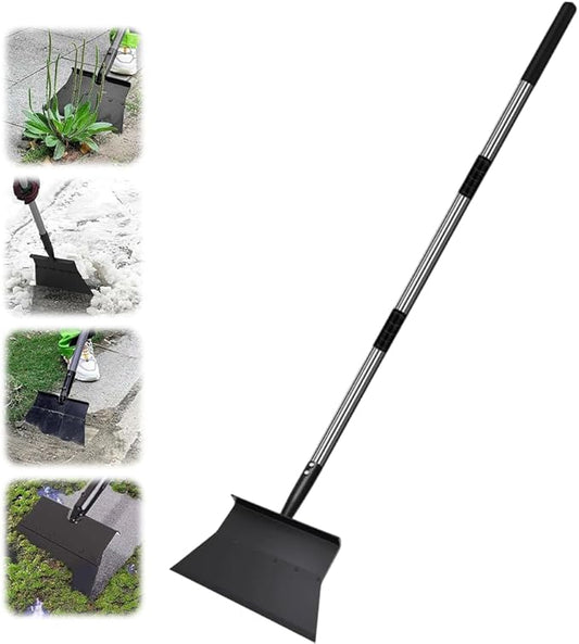 All-in-One Garden Scraper, 2026 New Heavy-Duty Weeding Snow Removal Tool Adjustable 65-inch Handle, Upgrade Ice Chopper for Driveway Multifunctional Cleaning Shovel Metal Tool (1, Black)