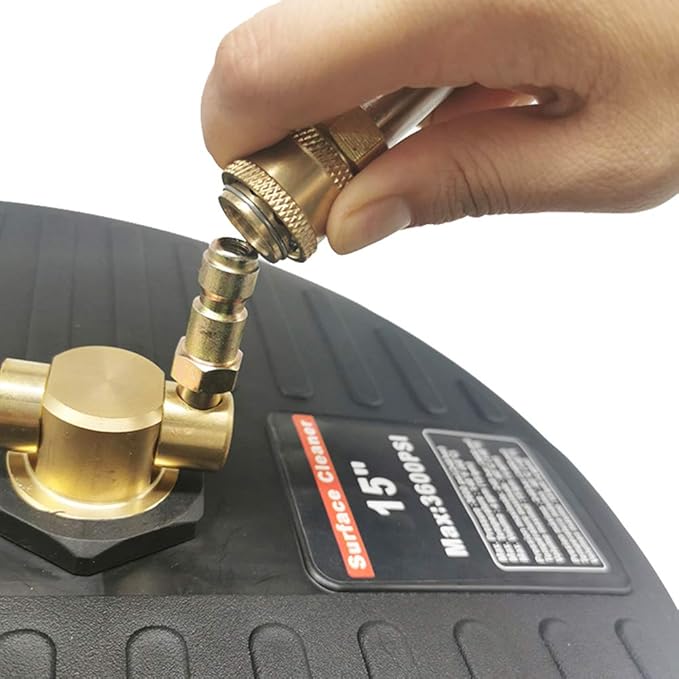 15 Inch Pressure Washer Surface Cleaner, with 2 Extension Wand 1/4" Quick Connect 3600 PSI Power Washer