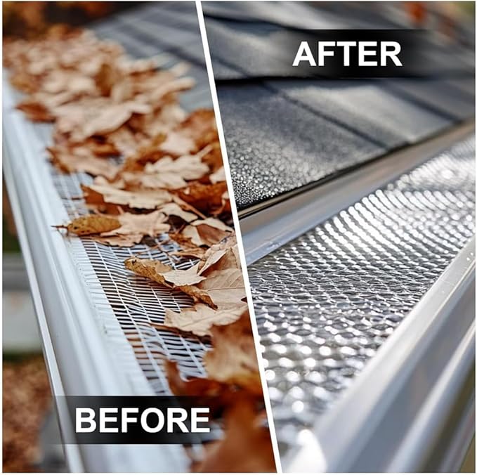 Aboiled Adjustable Gutter Cleaning Tool - Long Reach Gutter Cleaner & Brush for Safe and Easy Cleaning from Ground