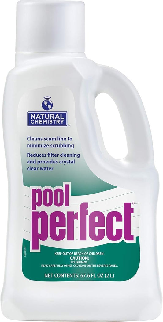 Natural Chemistry Pool Perfect, 2 L, 1 Pack, Pool Cleaner to Eliminate Contaminant, Debris, and Other Residue