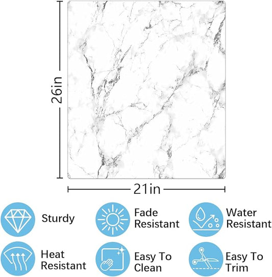 Dishwasher Magnet Cover White Marble Black Texture Reusable Dishwasher Magnetic Cover Sticker Decorative Dish Washer Door Cover Panel for Home Kitcen Appliance, 21x26 in