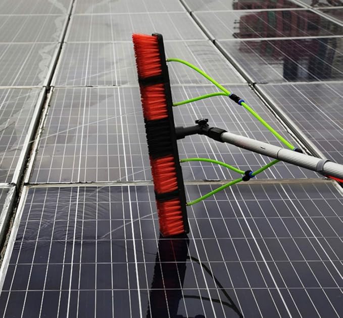 Photovoltaic Panel Cleaning, 3-12M Water Fed Telesbrush, Window Clean, Extendable Cleaner Conservatory Roof Cleaning Tools/8M Rod/50Cm Brush Head