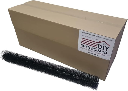 Gutter Brush Guard, Prevents Clogs, Filters Leaves, for 5 Inch Gutters (4.25 Inch - 140 Ft.)