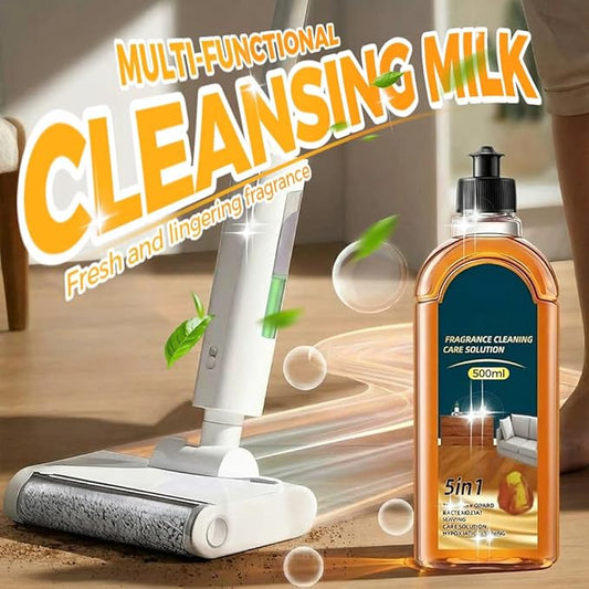 5-in-1 Hardwood Floor Cleaner & Shine Enhancer – All-in-One Stain, Odor & Grease Remover for Wood, Tile, Laminate Floors – Waxing & Shine Restoration for Home, Kitchen, Bathroom (500ML-1PCS)
