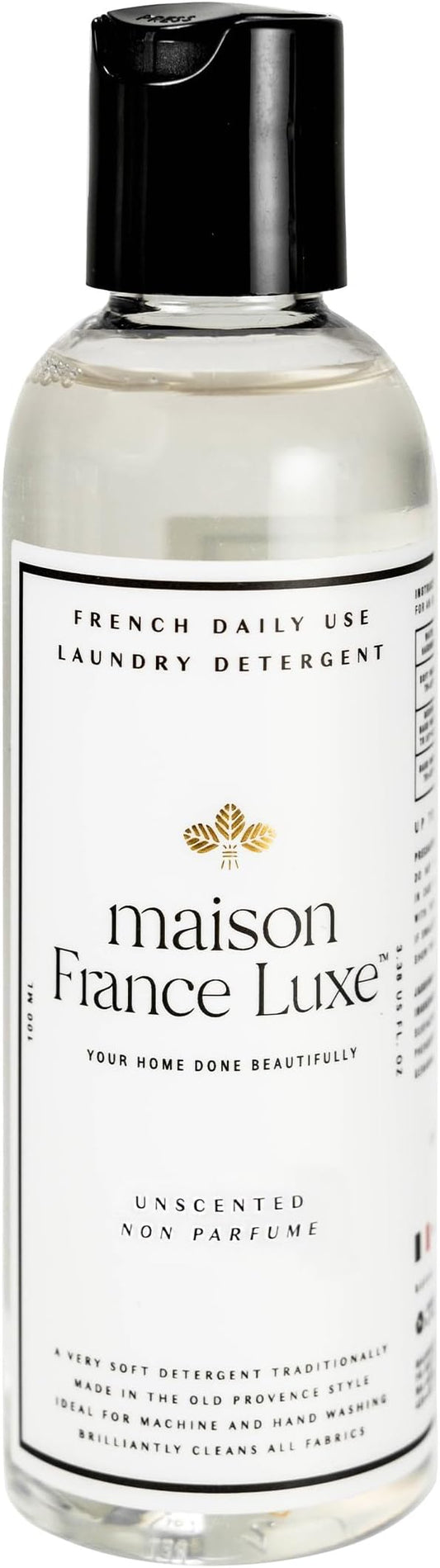 Laundry Detergent Sample, Plant based French Soap, 100ml, Unscented Travel Size Hand Wash Detergent